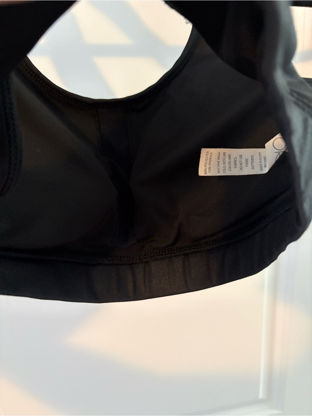 Scorpio Sol leather look Black Cross-Back Sports Bra - Picture 5 of 7